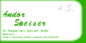 andor speiser business card